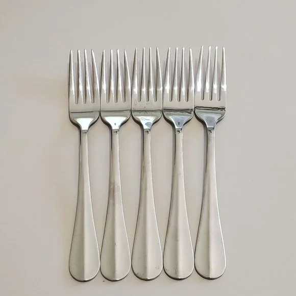 Pfaltzgraff Courtland Salad Fork set of 5 stainless 6 3/4" - Picture 2 of 7